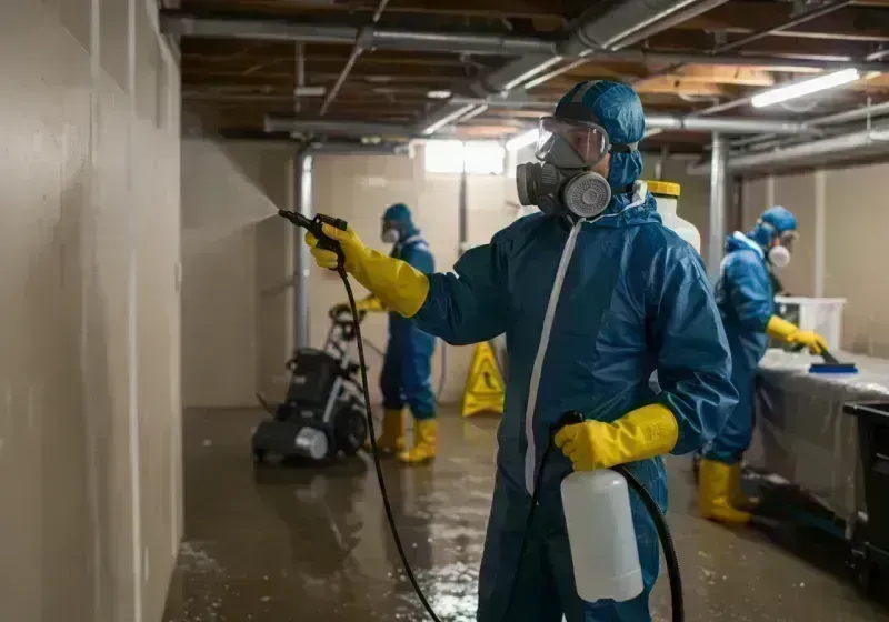 Basement Sanitization and Antimicrobial Treatment process in Bethpage, NY